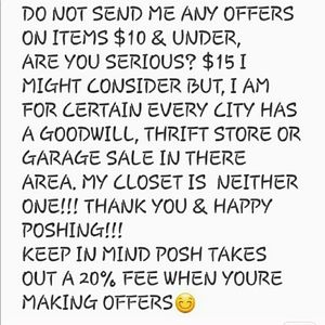 Reasonable offers accepted